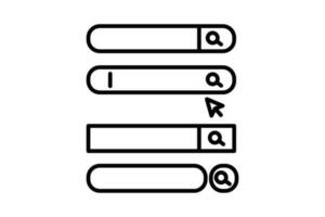 Search bar icon. Line icon style design. Simple vector design editable