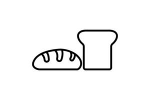 Bread icon. icon related to element of bakery, food. Line icon style design. Simple vector design editable