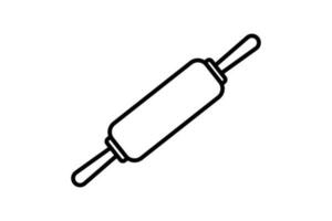 rolling pin icon. icon related to element of bakery, Cook, kitchen. Line icon style design. Simple vector design editable
