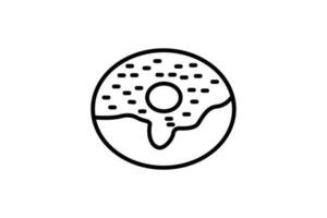 Donuts icon. icon related to bakery, food. Line icon style design. Simple vector design editable