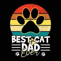 Best cat dad ever vector