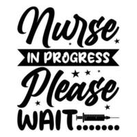 Nurse In progress Please wait vector