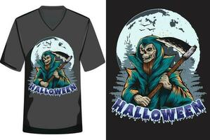 Halloween illustration T-shirt design vector