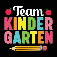 Team kindergarten back to School vector