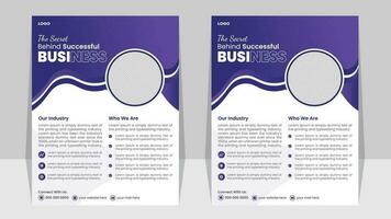 Business Flyer Template with Mockup Pro Vector