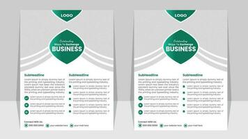 Business Flyer Template with Mockup Pro Vector