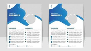 Business Flyer Template with Mockup Pro Vector