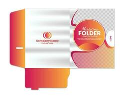 Presentation folder template design, Folder design vector