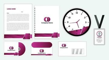 Brand Identity Mock-Up of stationery set design. Business office stationary template vector