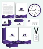 Brand Identity Mock-Up of stationery set design. Business office stationary template vector