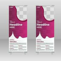 Corporate Business Roll up Banner Design,Vector Banner Template, Corporate Identity Print Template Free Vector