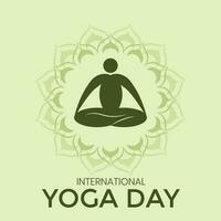 Vector Illustration of Yoga Day Free Download