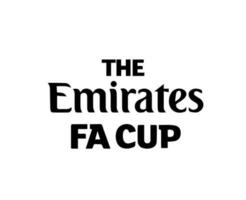 The Emirates Fa Cup Logo Name Black Symbol Abstract Design Vector Illustration