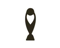 campeones liga trofeo logo marrón símbolo fútbol americano africano resumen diseño vector ilustración