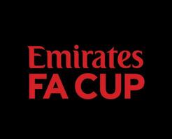 emiratos fa taza logo nombre rojo símbolo resumen diseño vector ilustración con negro antecedentes