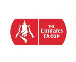 The Emirates Fa Cup Logo Red Symbol Abstract Design Vector Illustration