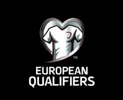 European Qualifiers Logo With Name Symbol Abstract Design Vector Illustration With Black Background