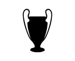 Champions League Trophy Black Logo Symbol Abstract Design Vector Illustration