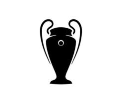 Champions League Trophy Black Symbol Logo Abstract Design Vector Illustration