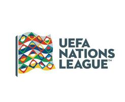 uefa naciones liga símbolo con nombre logo resumen diseño vector ilustración