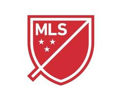 Mls USA Football Logo Red Symbol Abstract Design Vector Illustration