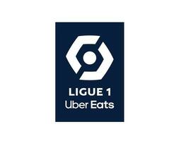 Ligue 1 Uber Eats France Logo Blue Symbol Abstract Design Vector Illustration