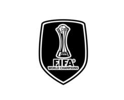 Fifa World Champions Club Badge Black Logo Symbol Abstract Design Vector Illustration