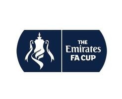 The Emirates Fa Cup Logo Blue Symbol Abstract Design Vector Illustration