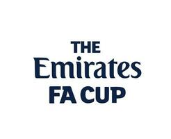 The Emirates Fa Cup Logo Name Blue Symbol Abstract Design Vector Illustration