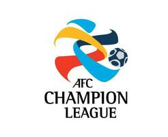 Afc Champions League Logo With Name Symbol Football Asian Abstract Design Vector Illustration