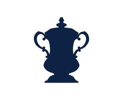 Emirates Fa Cup Trophy Logo Blue Symbol Abstract Design Vector Illustration