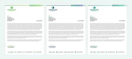 Clean and professional corporate company business letterhead template design with color variation bundle vector