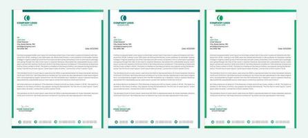 Clean and professional corporate company business letterhead template design with color variation bundle vector