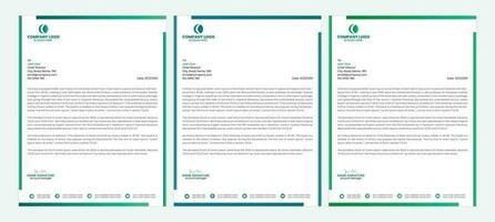 Clean and professional corporate company business letterhead template design with color variation bundle vector