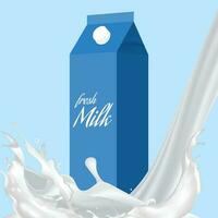 Milk Carton Box. 3d Rendering vector