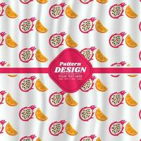 fruit pattern background design vector