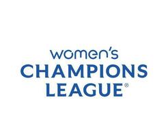 mujer campeones liga oficial logo nombre símbolo resumen diseño vector ilustración