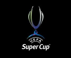 Super Cup Europe Symbol Logo Abstract Design Vector Illustration With Black Background