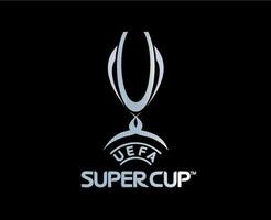 Super Cup Europe Logo Symbol Abstract Design Vector Illustration With Black Background