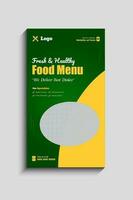 Healthy Food Menu Social Media Story Template vector