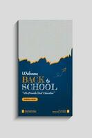 Back to School Social Media Story Template vector