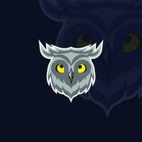 owl mascot logo design with modern premium vector illustration.