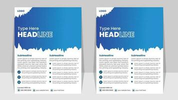 Business Flyer Template with Mockup Pro Vector