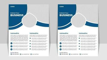 Business Flyer Template with Mockup Pro Vector