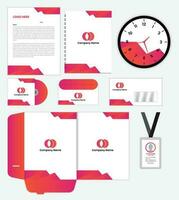 Brand Identity Mock-Up of stationery set design. Business office stationary template vector