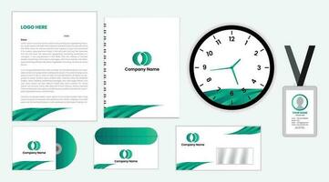 Brand Identity Mock-Up of stationery set design. Business office stationary template vector