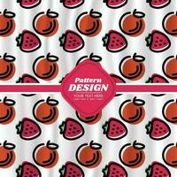 fruit pattern background design vector