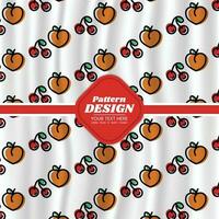 fruit pattern background design vector