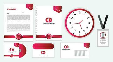 Brand Identity Mock-Up of stationery set design. Business office stationary template vector