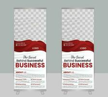 Corporate Business Roll up Banner Design, Multipurpose Roll Up Banner Standee Design, Vector Banner Template, Corporate Identity Print Template Free Vector